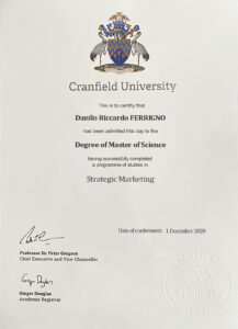 Fake Certificate from Cranfield University Template