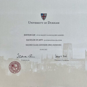 Fake Certificate from Durham University Template