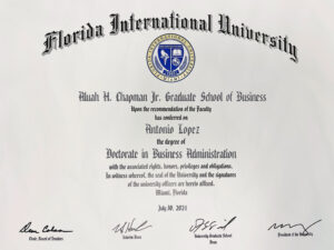 Fake Certificate from Florida International University Template