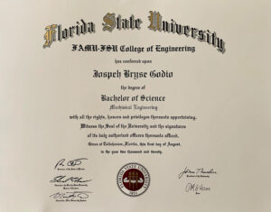 Fake Certificate from Florida State University Template