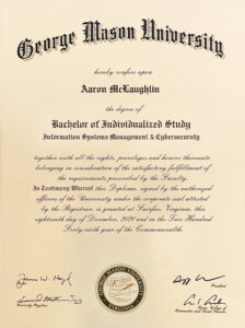 Fake Certificate from George Mason University Template