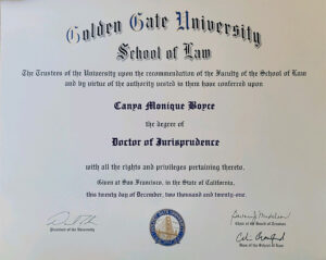 Fake Certificate from Golden Gate University Template