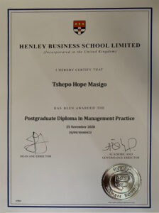 Fake Certificate from Henley Business School Template