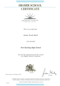 Fake Certificate from Higher School Template