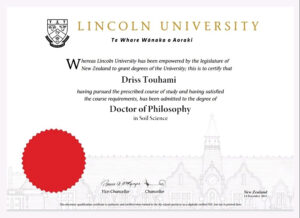 Fake Certificate from Lincoln University Template