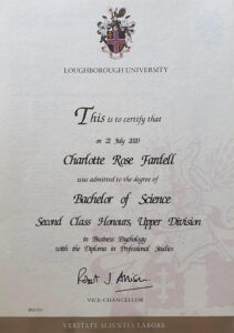 Fake Certificate from Loughborough University Template