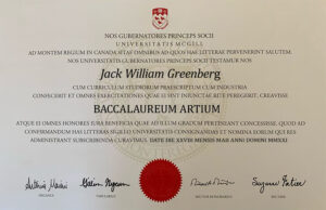 Fake Certificate from McGill University Template