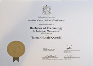 Fake Certificate from NAIT University Template