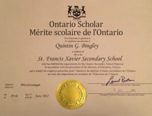 Fake Certificate from Ontario Secondary School Template