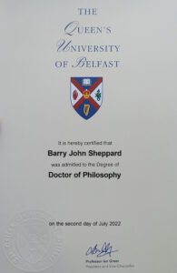 Fake Certificate from Queen’s University Belfast Template