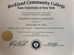 Fake Certificate from Rockland Community College Template