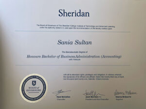 Fake Certificate from Sheridan College Template