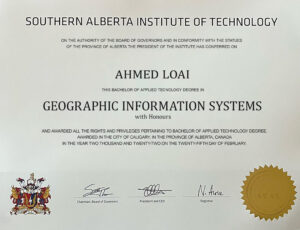 Fake Certificate from Southern Alberta Institute of Technology Template