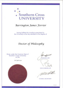 Fake Certificate from Southern Cross University Template (version2)