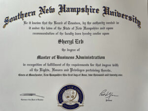 Fake Certificate from Southern New Hampshire University Template