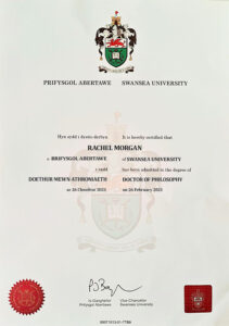 Fake Certificate from Swansea University Template