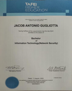 Fake Certificate from TAFE NSW certificate University Template (version1)