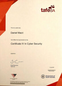 Fake Certificate from TAFE SA University Template