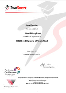 Fake Certificate from TrainSmart Australia Qualification University Template