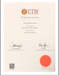 Fake Certificate from UTM University Template