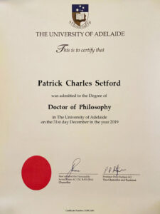 Fake Certificate from University Of Adelaide Template