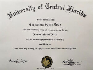 Fake Certificate from University Of Central Florida Template