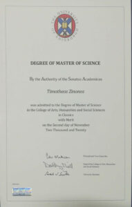 Fake Certificate from University Of Edinburgh Template