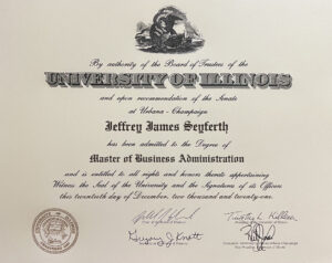 Fake Certificate from University Of Illinois At Urbana-Champaign Template
