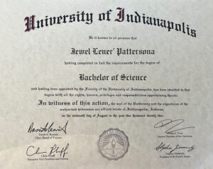 Fake Certificate from University Of Indianapolis Template