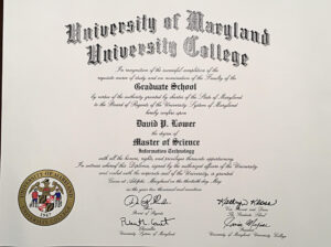 Fake Certificate from University Of Maryland Template (version2)