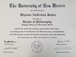 Fake Certificate from University Of New Mexico Template