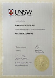 Fake Certificate from University Of New South Wales Template