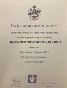 Fake Certificate from University Of Nottingham Template