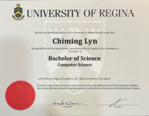 Fake Certificate from University Of Regina Template