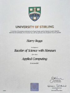 Fake Certificate from University Of Stirling Template