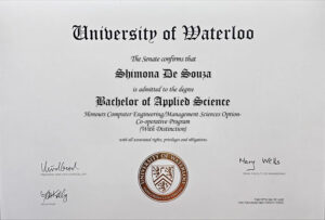 Fake Certificate from University Of Waterloo Template (version2)