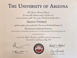 Fake Certificate from University of Arizona Template
