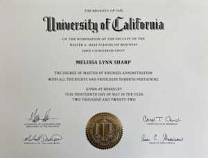Fake Certificate from University of California Template