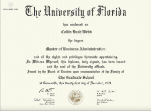 Fake Certificate from University of Florida Template