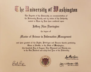 Fake Certificate from University of Washington Template