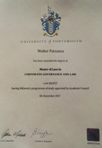 Fake Certificate from University of portsmouth Template