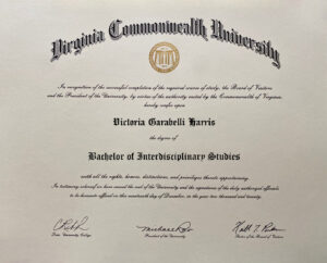Fake Certificate from Virginia Commonwealth University Template