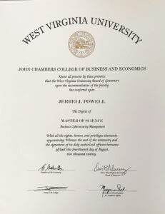 Fake Certificate from Virginia University Template