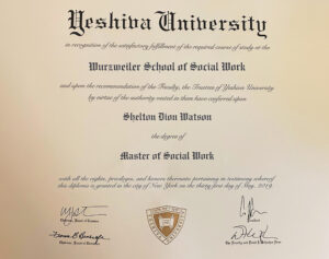 Fake Certificate from Yeshiva University Template