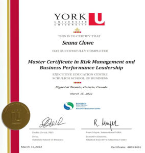 Fake Certificate from York University Template
