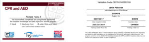 Fake Printable Americans safety health institute CPR/AED Card (version1)