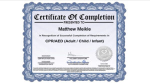 Fake Printable Americans safety health institute CPR/AED Certification
