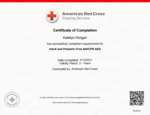 Fake Printable american red cross CPR/AED Certification