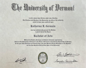 Fake Certificate from University of Vermont Template