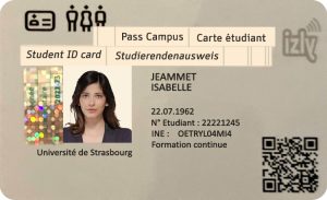 Create University de Strasbourg Student ID Cards with Fillable PSD Templates
